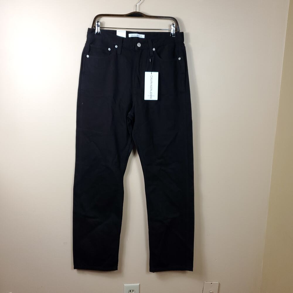 Calvin Klein Ckj 030 High Rise Straight Jeans in Black Size 31x30